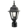 thumbnail image 1 of Design House Maple Street Black Wet-Rated Outdoor Post Light with Clear Glass, 1 of 29