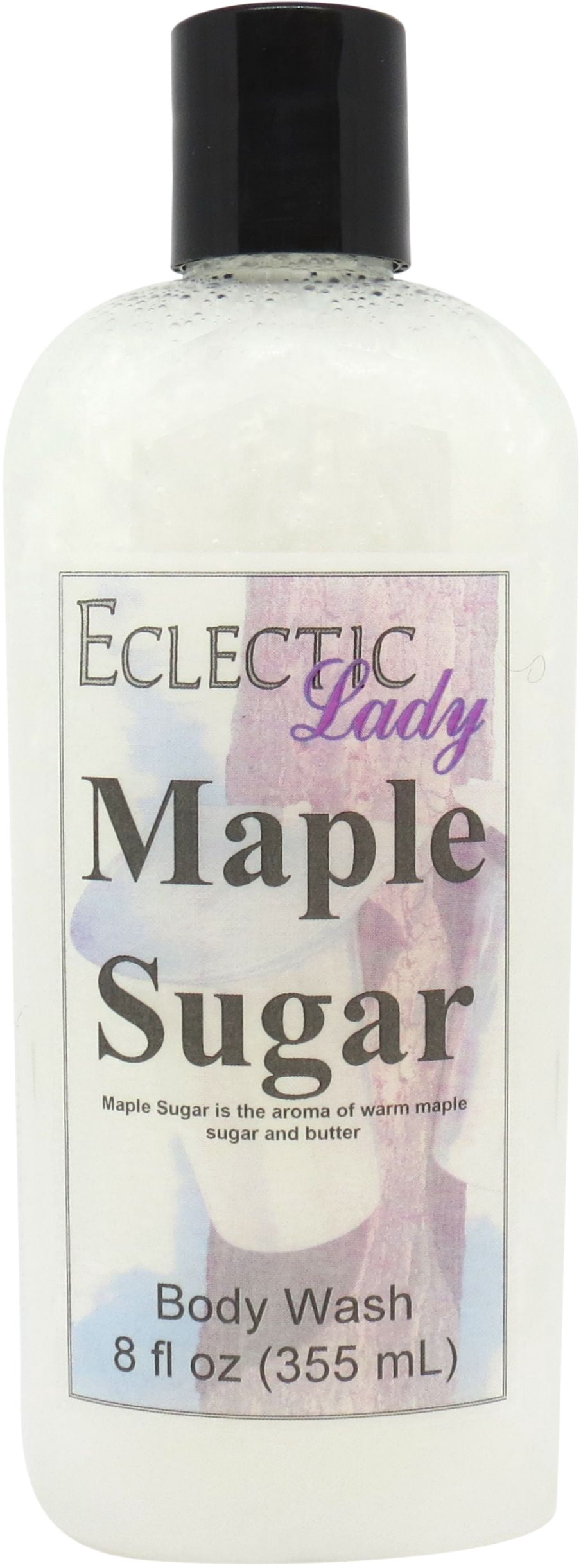 Maple Sugar Body Wash by Eclectic Lady, Liquid Shower Gel for Women and Men, 8 Ounces