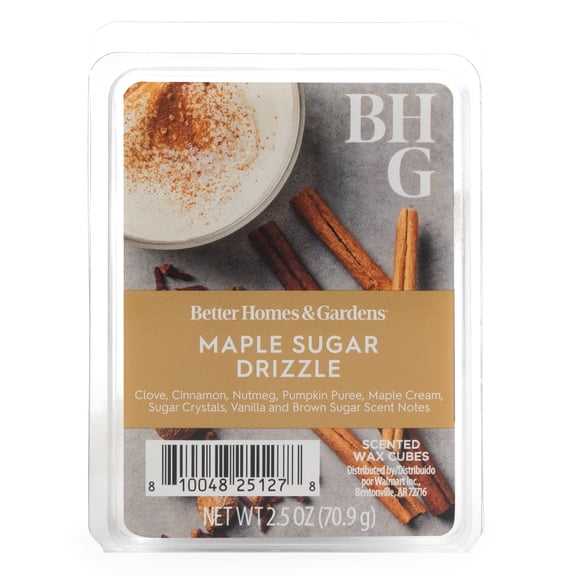Maple Sugar Drizzle Scented Wax Melts, Better Homes & Gardens, 2.5 Oz (1-Pack)
