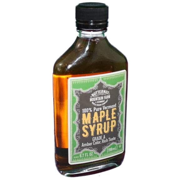 Maple Syrup in a Glass Flask Screw Top - Medium Amber 6.7 Ounce