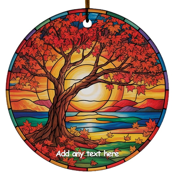 Maple Tree Ornament Custom Text Ornament for Nature Lovers, Families, Friends or Couples, Christmas 2025 Keepsake