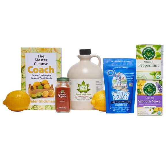 Maple Valley 10 Day Organic Master Cleanse Maple Syrup and Lemonade Juice Detox Kit with Peter Glickman Coach Book