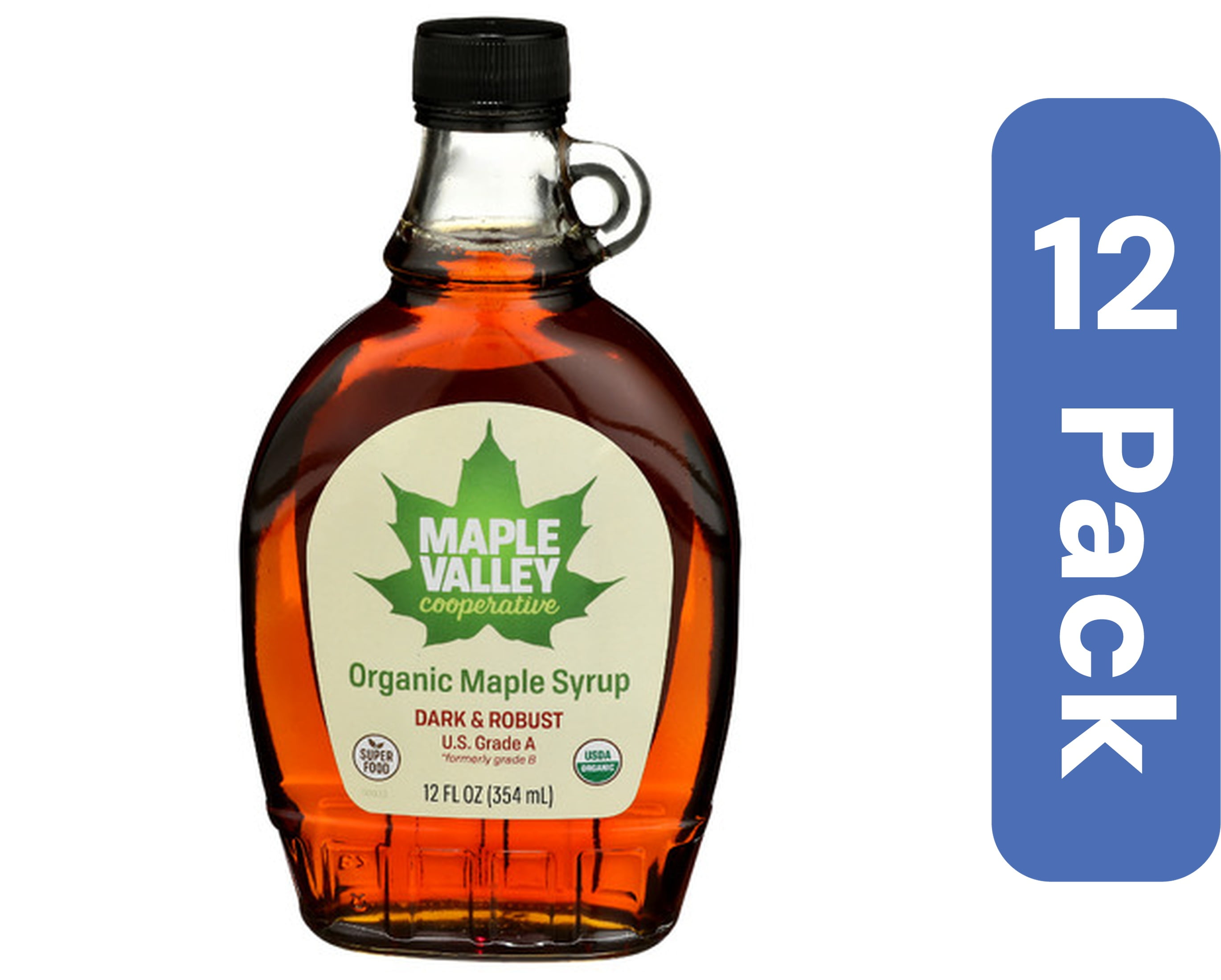 Maple Valley Cooperative Dark Robust Maple Syrup 12 oz (Pack of 12)