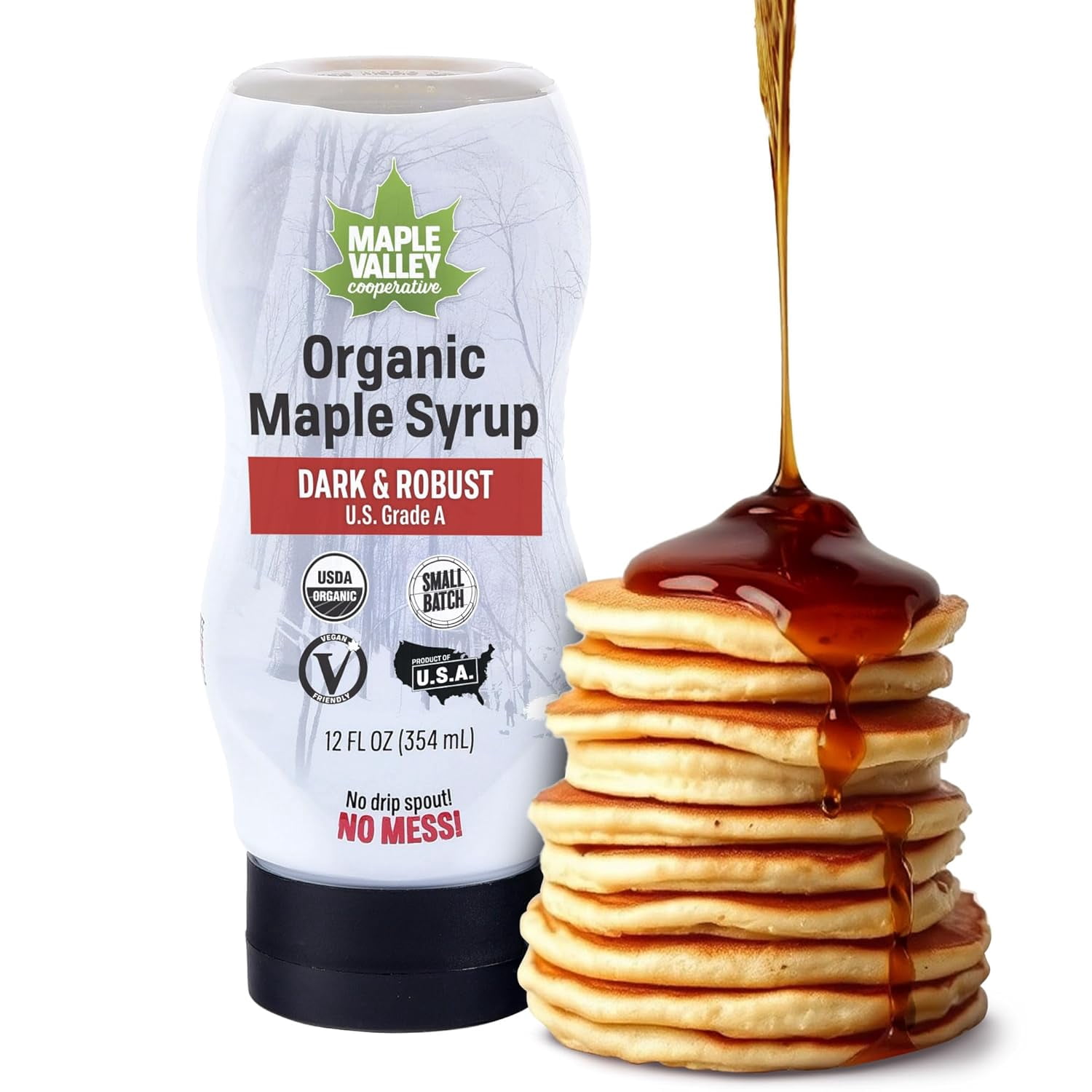 Maple Valley Organic Maple Syrup - Grade A Squeeze - 12 Pack - Walmart ...