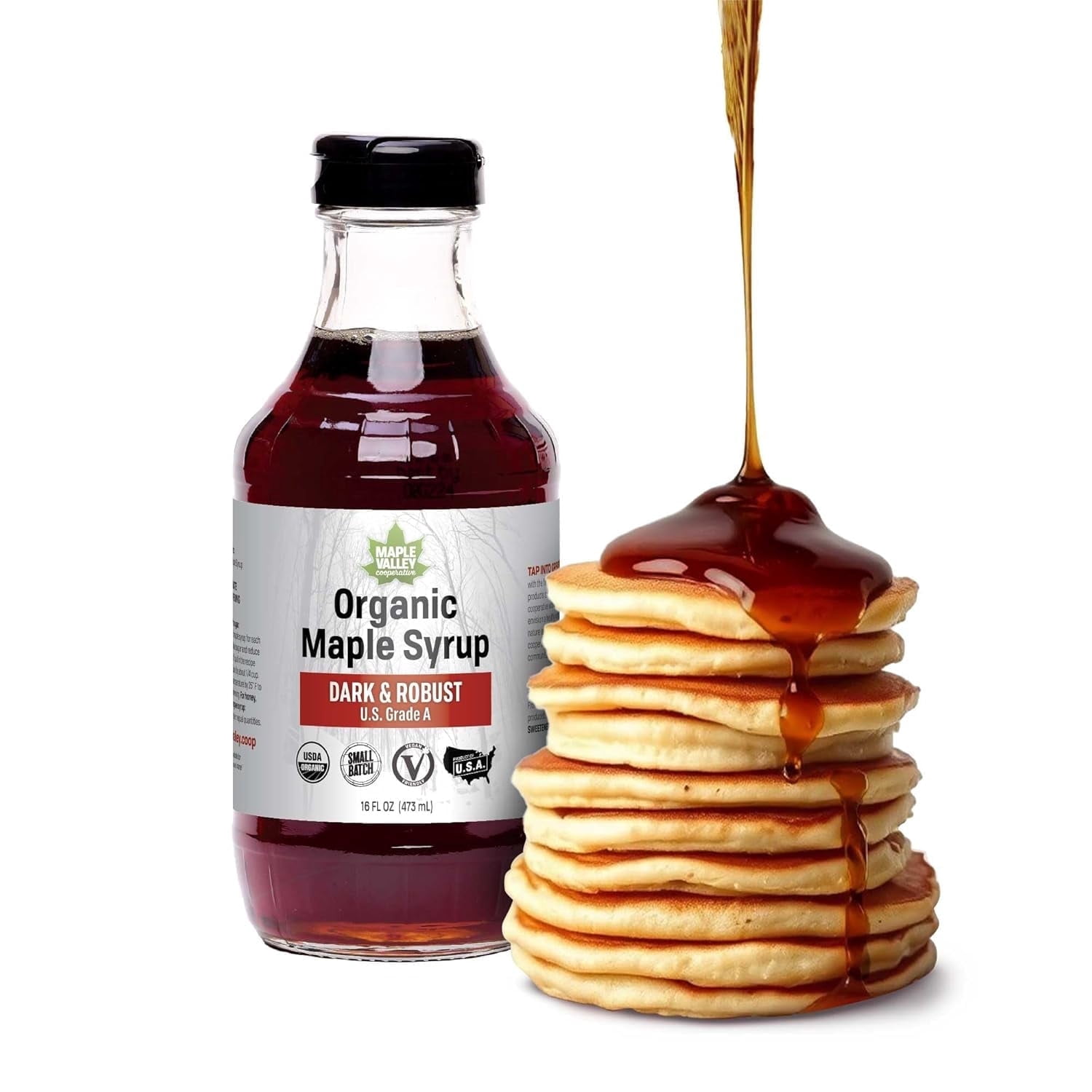 Maple Valley Organic Pure Maple Syrup, Dark & Robust Better Than ...