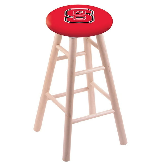 Maple Vanity Stool in Natural Finish with North Carolina State Seat