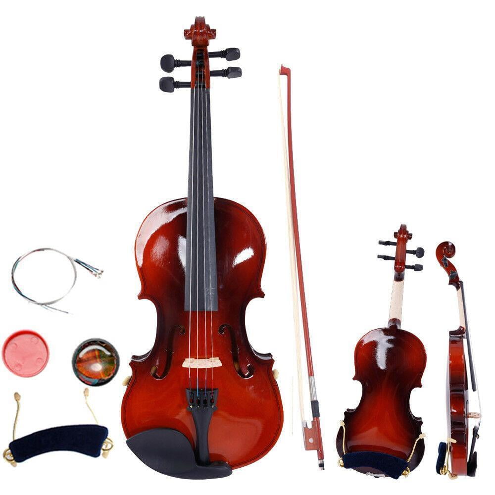 Maple Wood Acoustic Violin Fiddle w/Case + Bow + Rosin + Strings 3/4