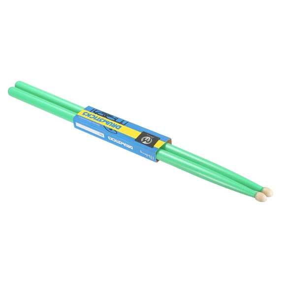 Maple Wood Drumstick Anti Slip Drum Stick 7A Green 2pcs for Drumming Musical Instrument Percussion
