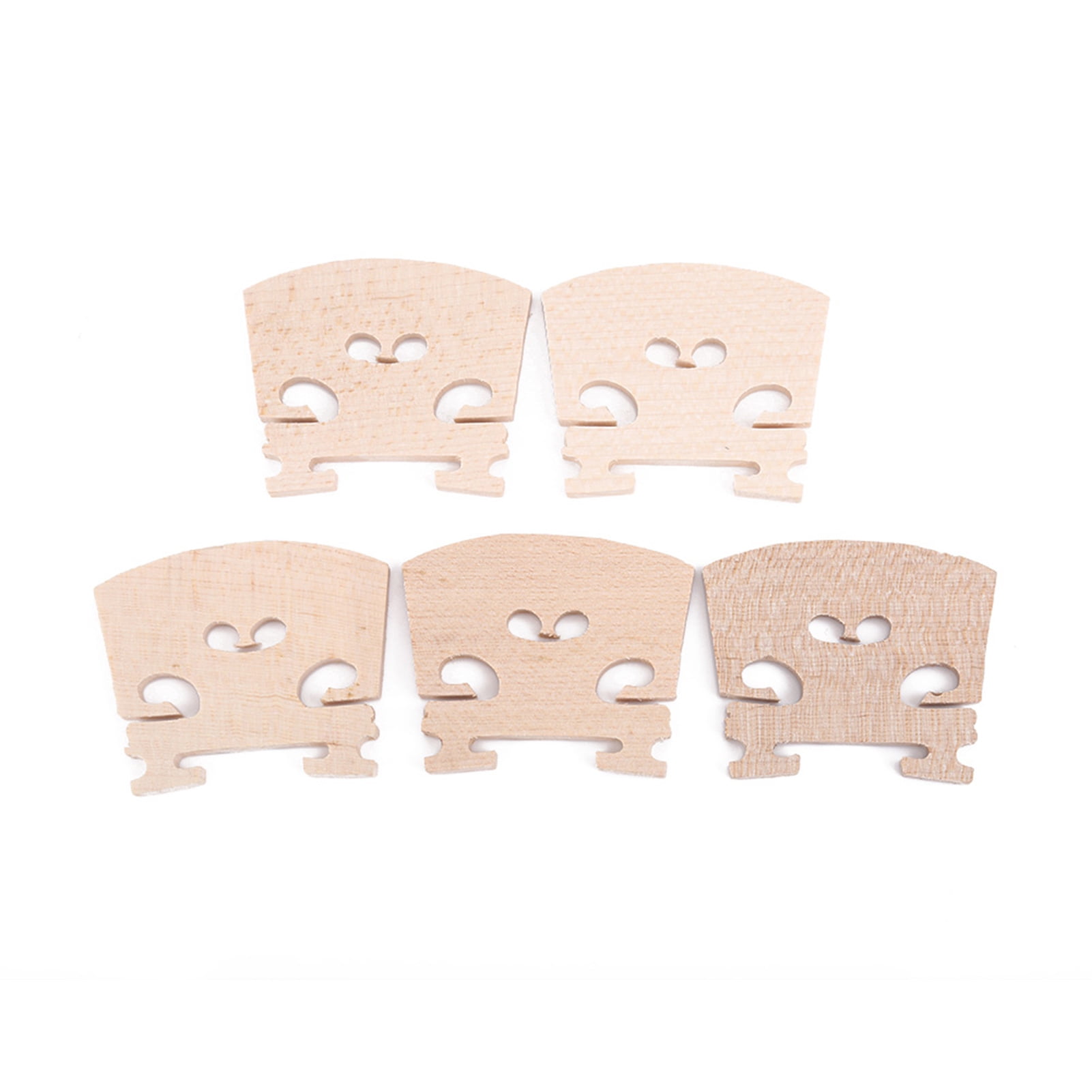 Uxcell Violin Bridge Maple Wood Violin Parts For 1/2 Violin, Pack Of 4