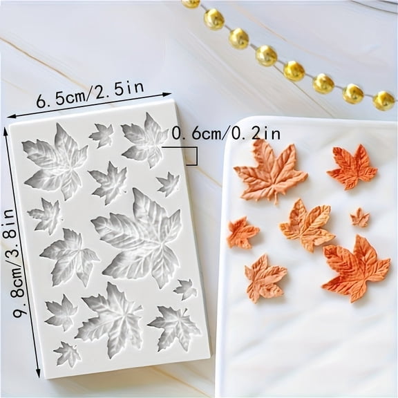 Maple leaf silicone mold, 3D chocolate candy fondant clay mold, essential tool for baking DIY