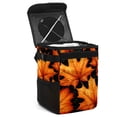 thumbnail image 1 of Maple leaves Foldable Mini Car Trash Can with Lid and Leak-Proof Hanging Storage Bag, 1 of 6