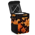 thumbnail image 1 of Maple leaves Foldable Mini Trash Can for Car with Lid, Leak-proof Hanging Storage Bag - Car Garbage Can, 1 of 6