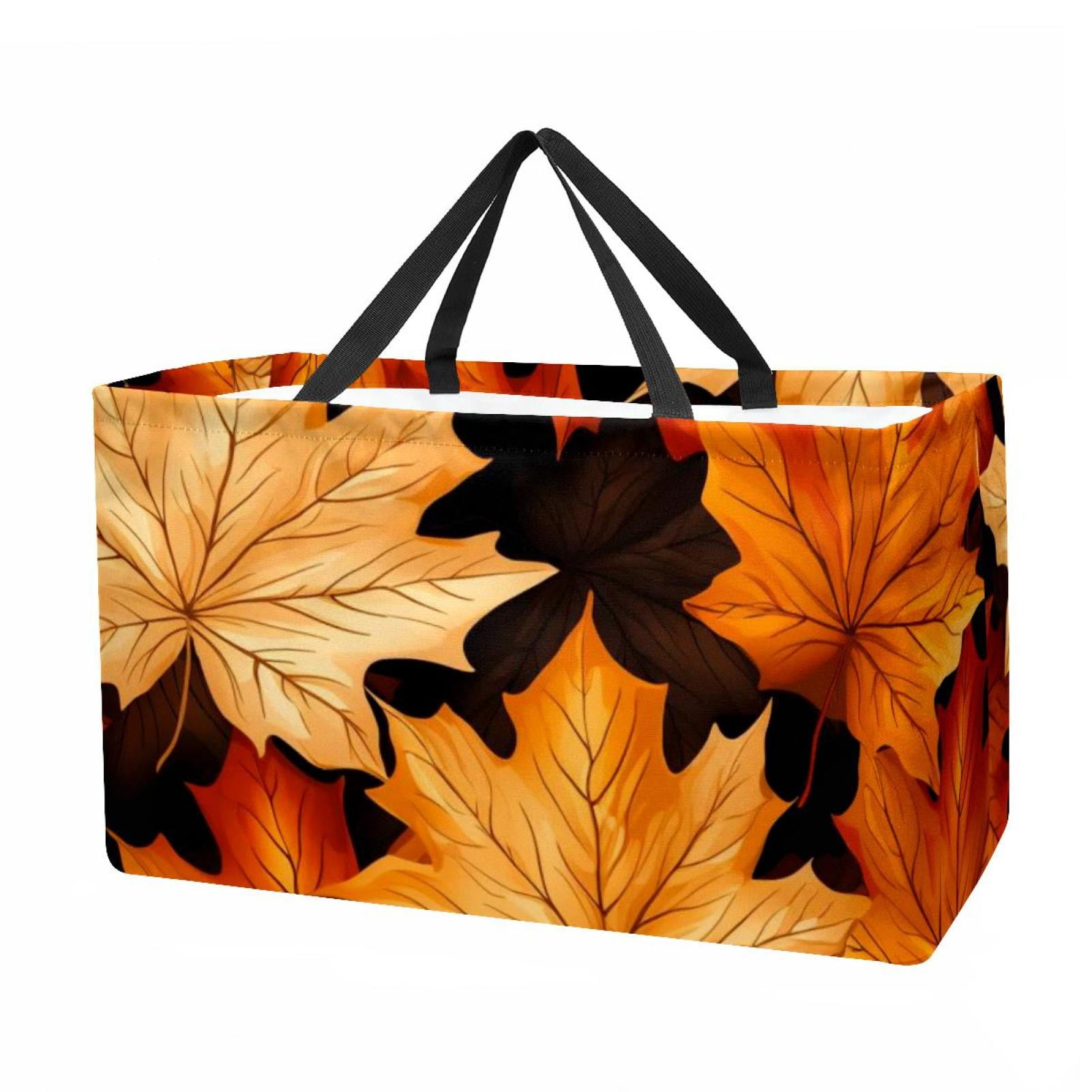 Maple leaves Large Foldable Oxford Cloth Shopping Bag Laundry Basket ...