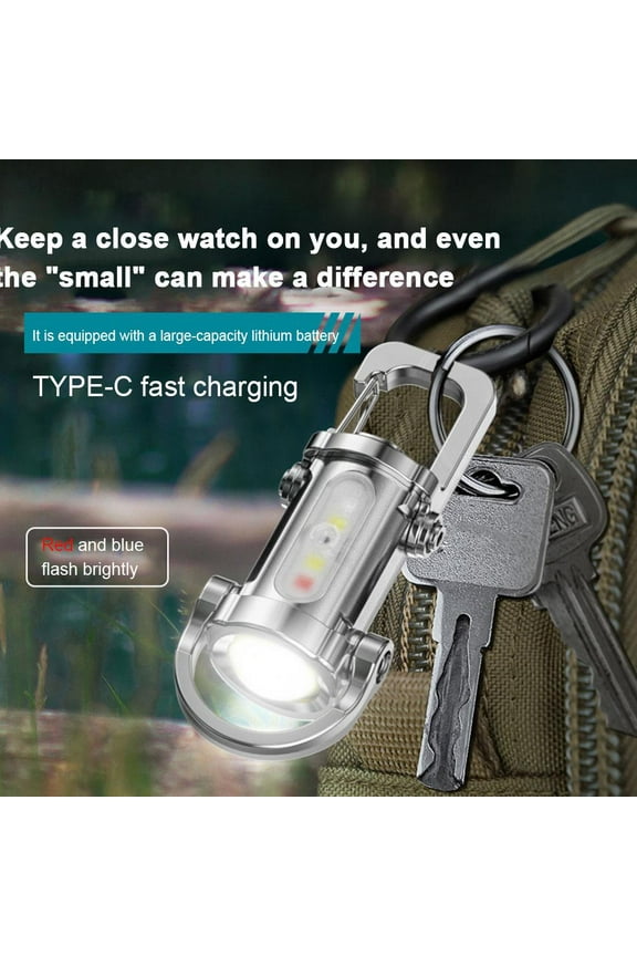 Mini Keychain Flashlight Rechargeable Tactical Light for Emergency Kids Hiking Backpack Use Portable Pocket Key Chain