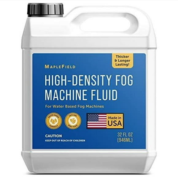 High-Density Fog Machine Liquid 32 oz, Great for Outdoor Events, Concerts, Haunted Houses, Spooky Party Decor, Long-Lasting Water-Based Formula, Fog Fluid Compatible with 700+ Watt Machines