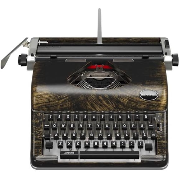 Maplefield Vintage Typewriter, Antique Typewriter Vintage, Easy Setup Manual Typewriters for Authors & Writers, Table Decor for Home or Office Fits Standard 8 x 11 Inch Paper Sheets (Antique Bronze)