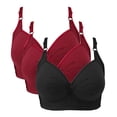 thumbnail image 1 of Maplenight 3 Pack Bras for Women No Underwire Full Coverage Push Up Comfort Bralettes Breathable Support Everyday Bra, 1 of 8