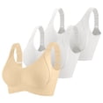 thumbnail image 1 of Maplenight 3 Pack Sports Bras for Women No Underwire Full Coverage Racerback Bralettes Breathable Support Comfy Lightweight Active Bra, 1 of 8