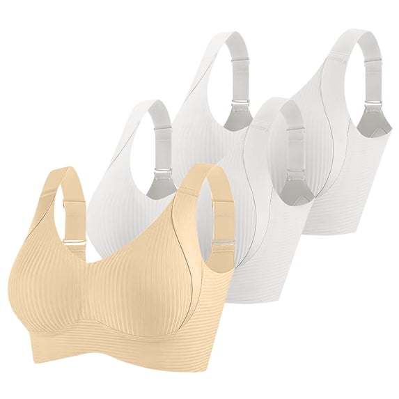 Maplenight 3 Pack Sports Bras for Women No Underwire Full Coverage Racerback Bralettes Breathable Support Comfy Lightweight Active Bra