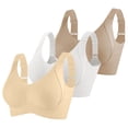 thumbnail image 1 of Maplenight 3 Pack Sports Bras for Women No Underwire Full Coverage Racerback Bralettes Breathable Support Comfy Lightweight Active Bra, 1 of 8