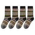 thumbnail image 1 of Maplenight 4 Pairs Cotton Socks for Women Thick Wool Soft Warm Cozy Vintage Crew Socks Boot Sock, 1 of 2