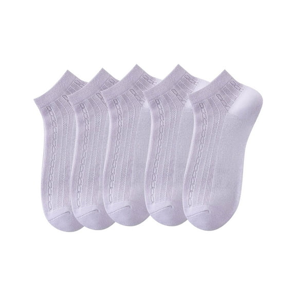 Maplenight 5 Pairs Womens Ankle Socks Mesh Cotton Running Socks Summer Breathable Sports Socks