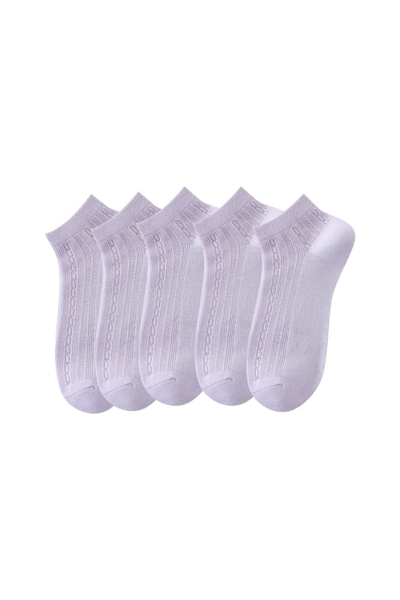 5 Pairs Womens Ankle Socks Mesh Cotton Running Socks Summer Breathable Sports Socks