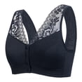 thumbnail image 1 of Maplenight Bralettes for Women Front Closure No Underwire Full Coverage Wide Back Seamless Senior Wireless Snap Closing Everyday Bra, 1 of 2