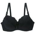 thumbnail image 1 of Maplenight Bras for Women Full Coverage Lace Bralette Plus Size Seamless Supportive Unlined Breathable Bra for Large Breast, 1 of 4