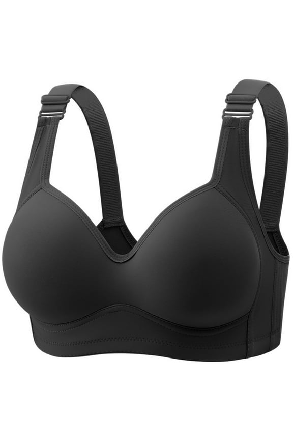 Bras for Women No Underwire Full Coverage Wide Back Seamless Bralettes Senior Wireless Snap Closing Everyday Bras