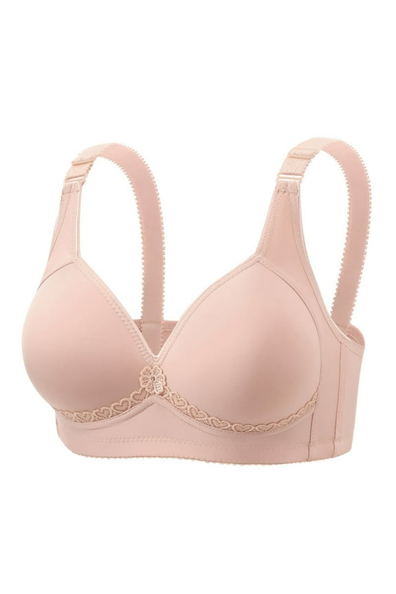 Bras for Women No Underwire Full Coverage Wide Back Seamless Bralettes Soft Comfy Everyday Bra