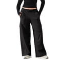 thumbnail image 1 of Maplenight Cargo Sweatpants for Women Elastic Waist Wide Leg Pants for Women Solid Loose Casual Lounge Pants with Pockets, 1 of 6