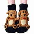 thumbnail image 1 of Maplenight Christmas Fuzzy Socks for Women 3D Animal Knit Cotton Socks Fall Winter Cozy Thick Thermal Sock, 1 of 1