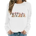 thumbnail image 1 of Maplenight Christmas Sweatshirt for Women Cute Dog Graphic Crewneck Long Sleeve Shirt Pullover Holiday Tops, 1 of 5