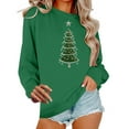 thumbnail image 1 of Maplenight Christmas Sweatshirt fors Women Casual Christmas Graphic Printed Pullover Tops Vacation Party Long Sleeve shirts, 1 of 5