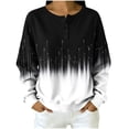 thumbnail image 1 of Maplenight Color Block Sweatshirts for Women Henley Neck Long Sleeve Pullover Tops Oversized Casual Fall Outfits, 1 of 4