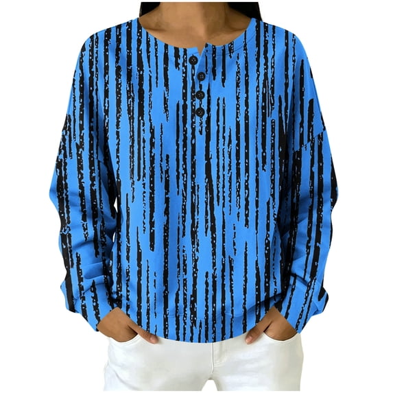 Maplenight Color Block Sweatshirts for Women Henley Neck Long Sleeve Pullover Tops Oversized Casual Fall Outfits