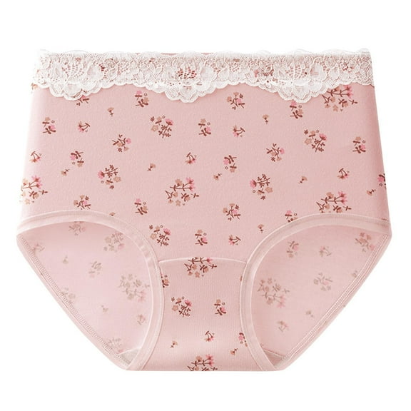 Maplenight Cotton Underwear for Women Stretch Breathable Soft Comfy Briefs Printed Assorted High-Waisted Ladies Panties,Sizes M-3XL