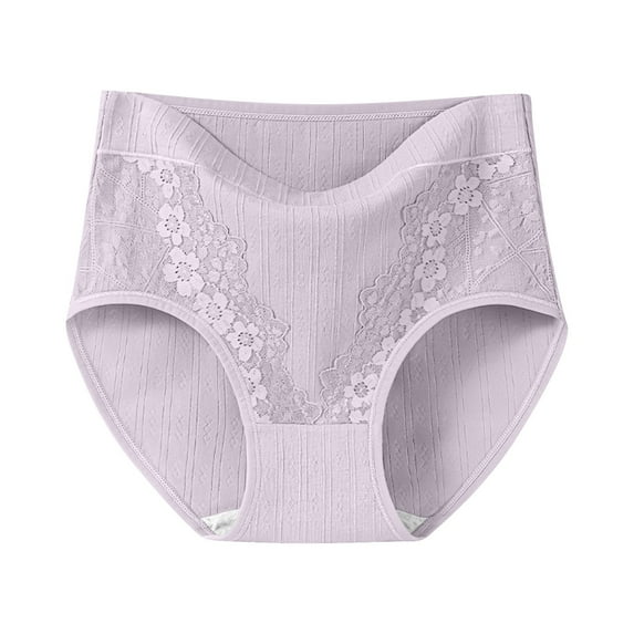 Maplenight Cotton Underwear for Women Stretch Breathable Soft Comfy Briefs Printed Assorted High-Waisted Panties,Sizes M-3XL