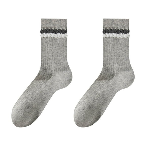 Maplenight Crew Cotton Socks for Women Summer Cute Heart Knit Breathable Ankle Sock