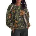 thumbnail image 1 of Maplenight Crewneck Sweatshirts for Women Casual Long Sleeve Tops Camo Maple Leaf Graphic Shirts Fall Fashion Clothes, 1 of 8