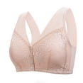 thumbnail image 1 of Maplenight Front Closure Bralettes for Women No Underwire Full Coverage Wide Back Seamless Senior Wireless Snap Closing Everyday Bra, 1 of 2