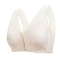 thumbnail image 1 of Maplenight Front Closure Bralettes for Women No Underwire Full Coverage Wide Back Seamless Senior Wireless Snap Closing Everyday Bra, 1 of 6
