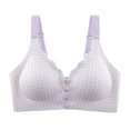 thumbnail image 1 of Maplenight Front Closure Bras for Women Plaid No Underwire Full Coverage Support Bralettes Comfy Breathable Push up Bras, 1 of 2
