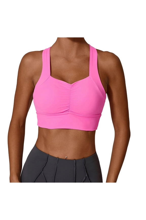 High Impact Sports Bras for Women Racerback Running Bra Yoga Workout Crop Tank Tops Quick Dry Push up Bras