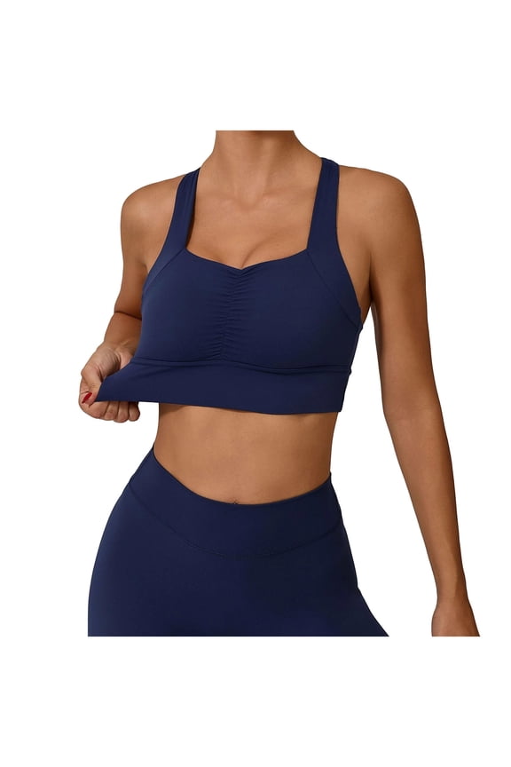 High Impact Sports Bras for Women Racerback Running Bra Yoga Workout Crop Tank Tops Quick Dry Push up Bras