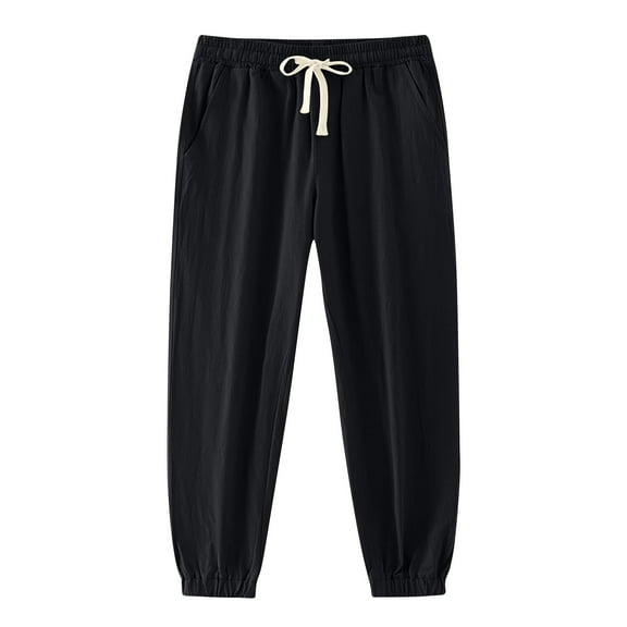 Maplenight Jogger Pants for Men Elastic Drawstring Waist Active Athletic Pants Outdoor Running Gym Hiking Trousers with Pockets