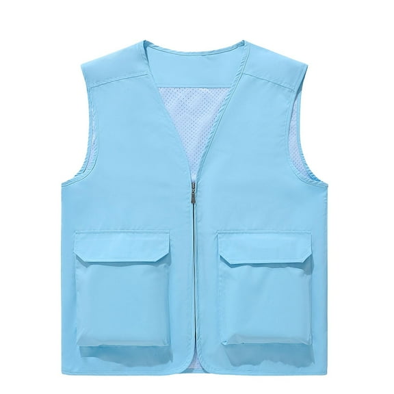 Maplenight Lightweight Vest for Men,Sleeveless Jacket with Pockets Outdoor Mountain Hiking Quick Dry Summer Fall Vest for Men