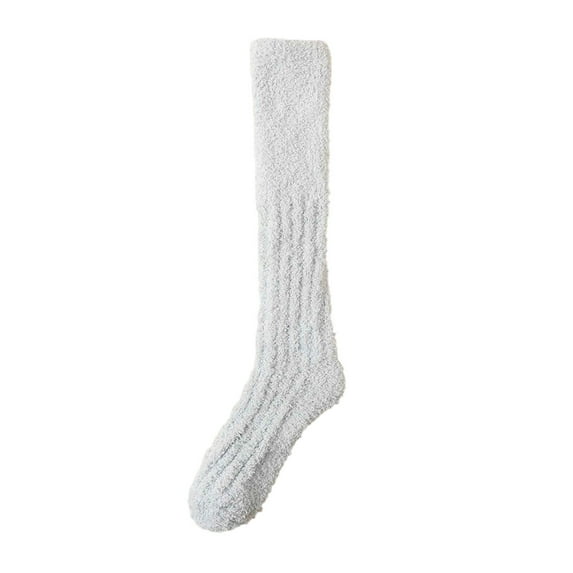 Maplenight Long Fuzzy Socks for Women Knee High Fluffy Soft Warm Stocking Warmers Thermal Slouch Socks