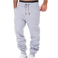 thumbnail image 1 of Maplenight Men's Cargo Pants Elastic Bottom Elastic Waist Drawstring Sweatpants Fall Winter Taper Leg Soft Fit Trousers with Pockets, 1 of 5